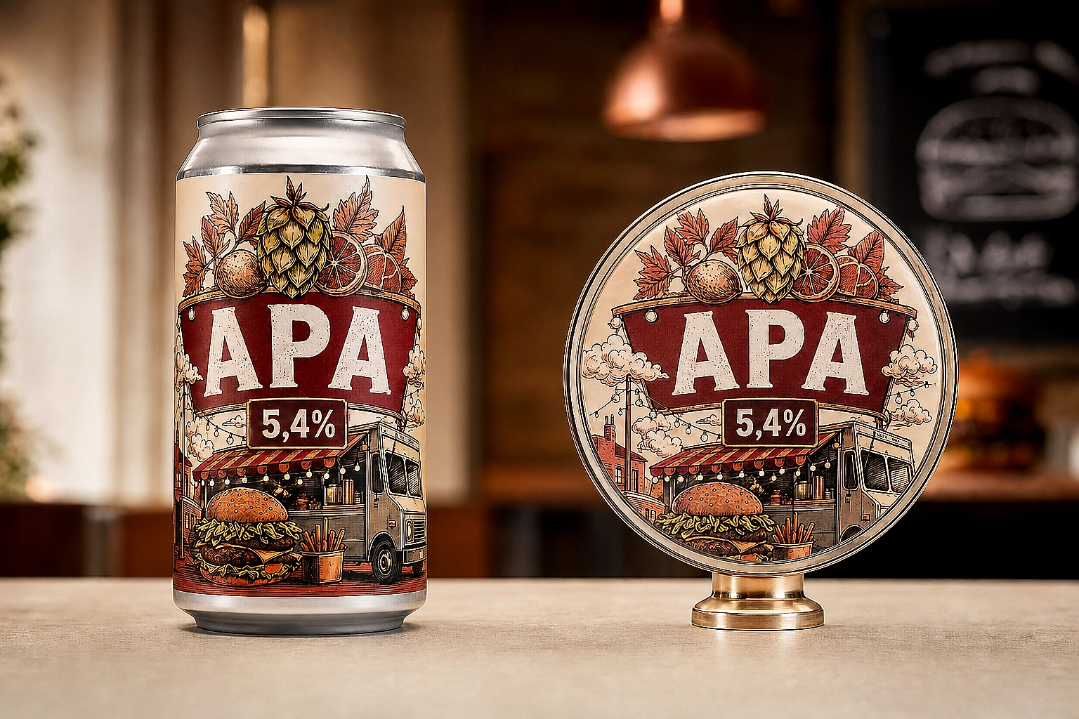 APA 5,4% som 33 cl klassisk burk och tappöga