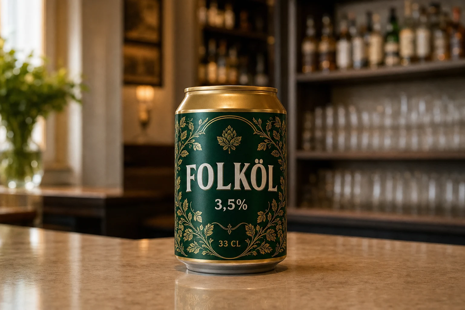 Folköl 3,5% som klassisk 33 cl burk