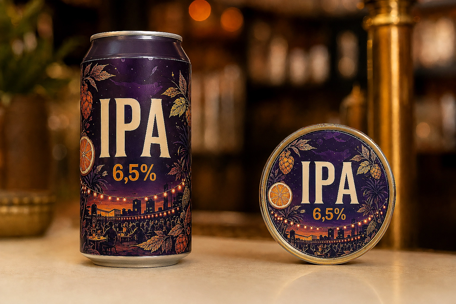 IPA 6,5% som 33 cl klassisk burk och tappöga